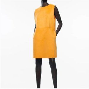 NWT ZARA ORANGE FAUX SUEDE MINI DRESS